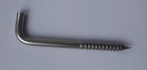 Nerezová skobička - skoba s vrutem - délka 30 mm - nerez A2