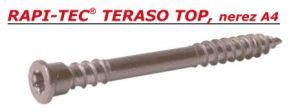Vrut RAPI-TEC TERASO TOP 5,5 X 80 mm, nerez A4