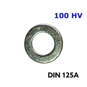 Podložka plochá M3 (3,2x7x0,5 mm) - DIN 125A, 100 HV, bílý zinek