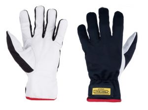 Montážní rukavice velikost 12 (3XL) , kozí kůže - polyester, odolné proti oděru - řada Protect