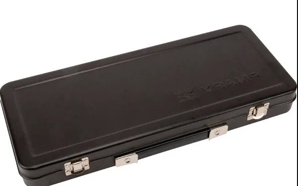Kovová kazeta - kufřík na nářadí - šedá barva - 440x185x50mm