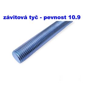 Závitová tyč - M22, délka 1000mm, tř. pevn. 10.9, DIN 975, Zn.