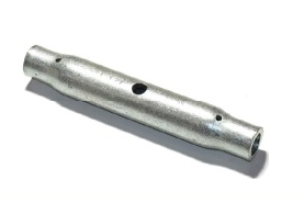 Matice trubková M10 napínací DIN 1478 s pravolevým závitem, povrchová úprava bílý zinek