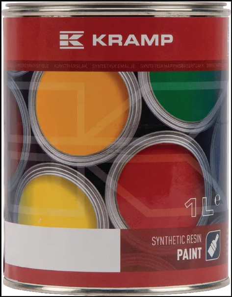 Barva RAL 1002 písková 1 l značky Kramp na bázi syntetické pryskyřice