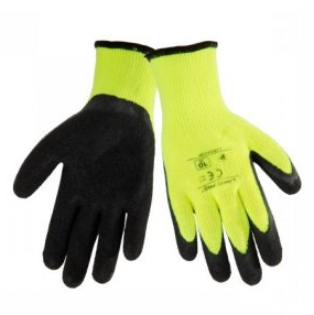 Zimní pracovní rukavice LAHTI PRO WINTER YELLOW, velikost 11 - Vysoká viditelnost a ochrana