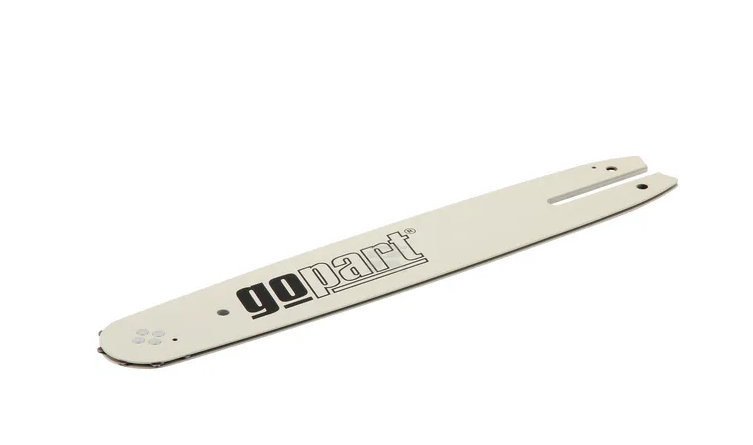 Laminátová vodící pilová lišta GoPart, 38 cm, tloušťka 1,5 mm, rozteč 3/8 inch, 57 pohonných článků, kód typu připojení 11095, vhodná pro široké spektrum řetězových pil