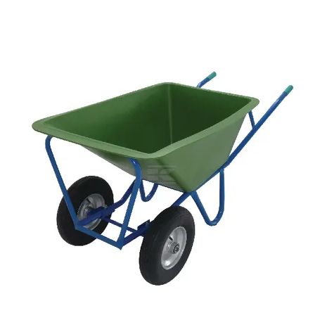 Dvoukolový vozík s objemem 175 litrů a stabilním rámem, ideální pro zemědělce a zahradníky