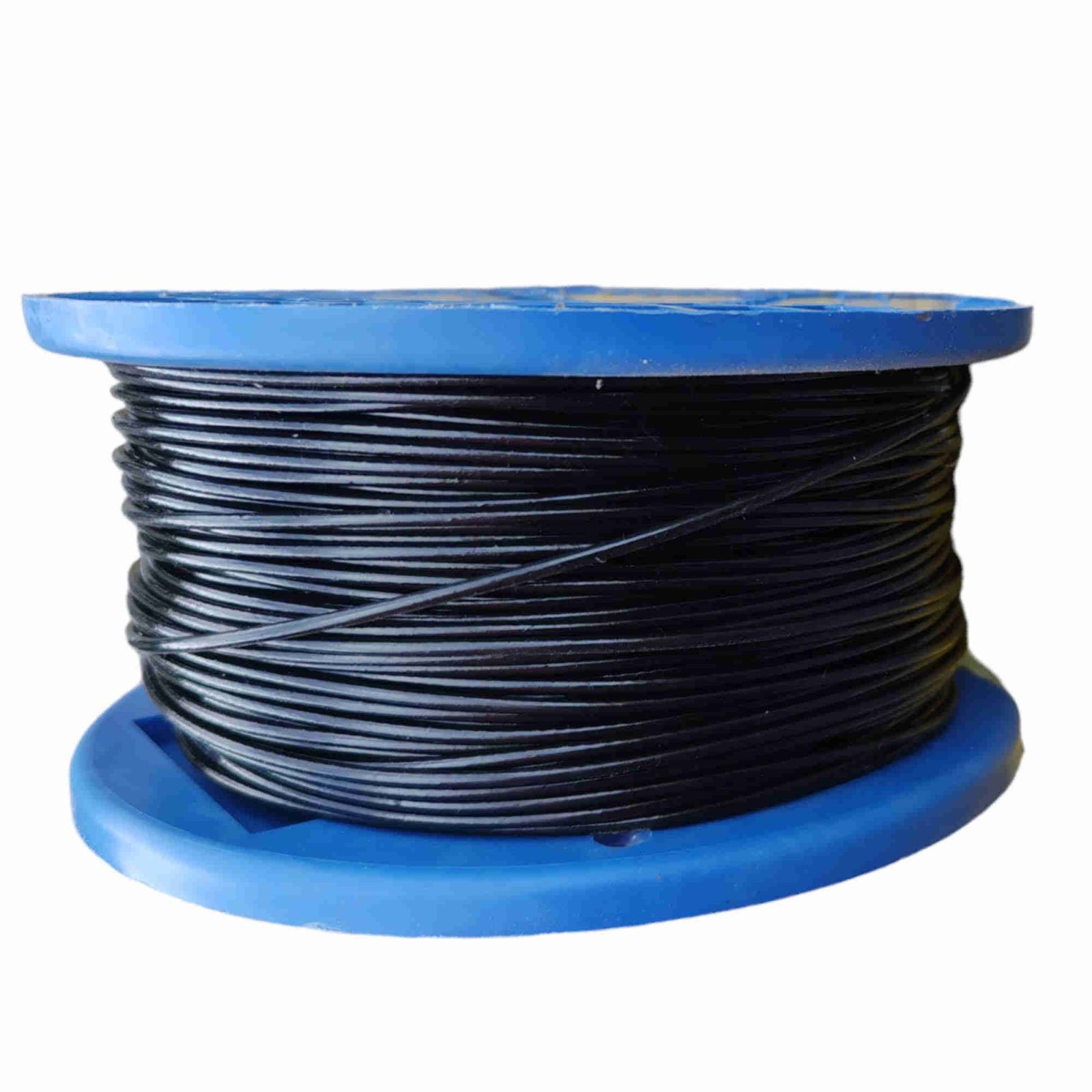 Lanko / lano 2 / 3 mm potažené černým PVC, pozinkováno, (6x7 + FC), DIN 3055