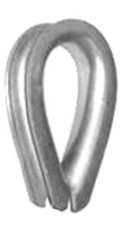 Lanová očnice zesílená pro lano 10mm - DIN 3090 - žár. zinek.